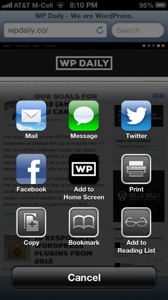 iphone add to home screen icon