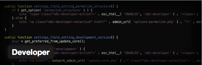 Developer Plugin