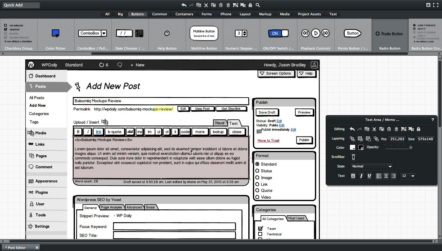 balsamiq mockups