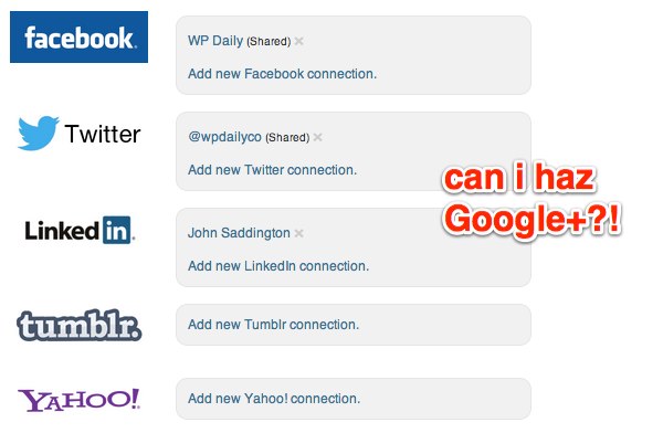 Where is Google+?