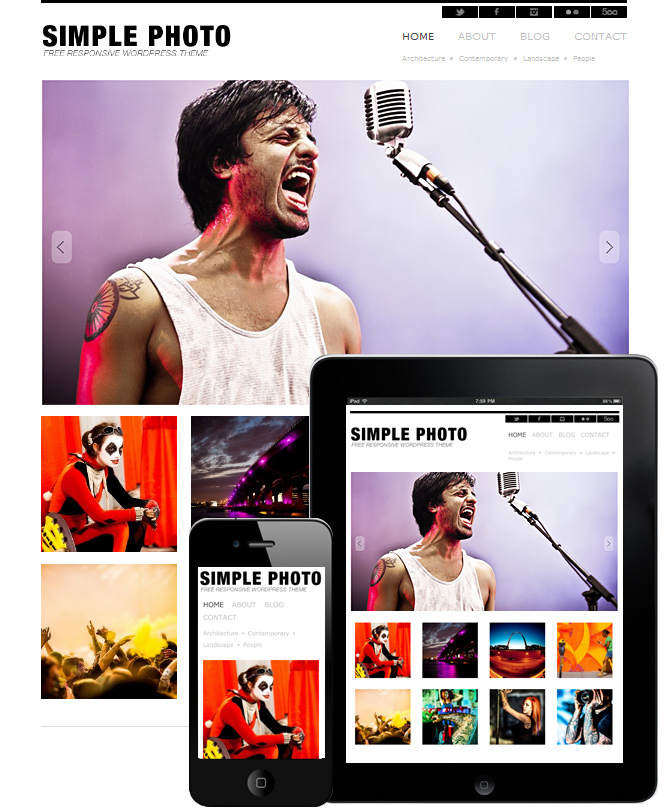simple photo wordpress theme