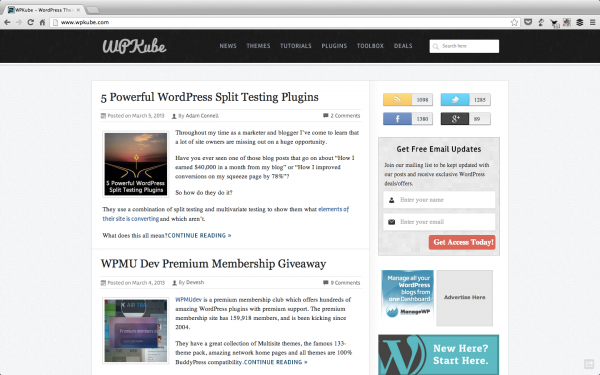 News, themes, plugins and more WordPress goodness.