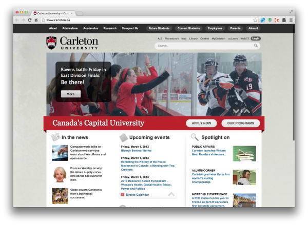 carleton-university-homepage