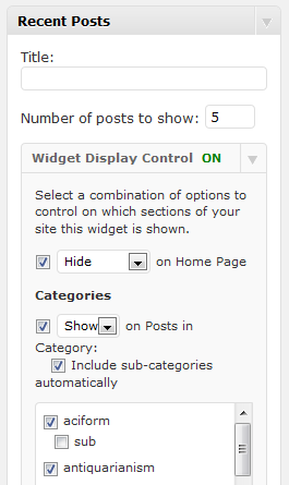 Conditional Widgets