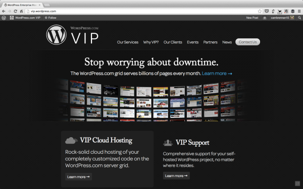 Cloud hosting and comprehensive support on the WordPress.com grid.