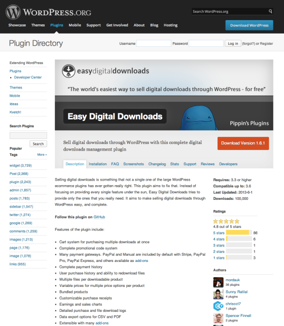 Easy Digital Downloads Reaching 100,000 Downloads