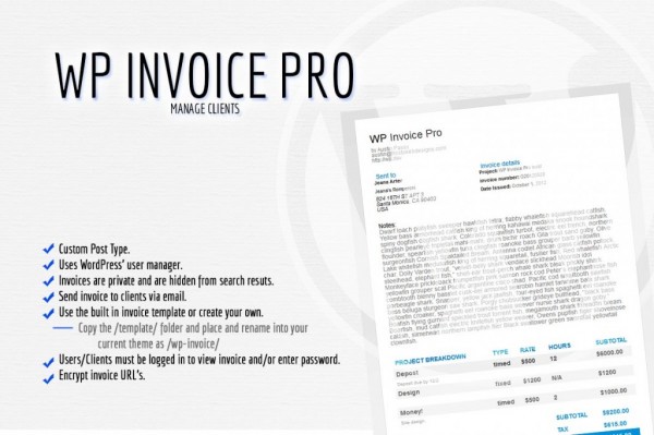 WP Invoice Pro